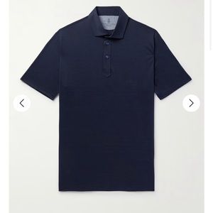 BRUNELLO CUCINELLI Silk and Cotton-Blend Polo Shirt